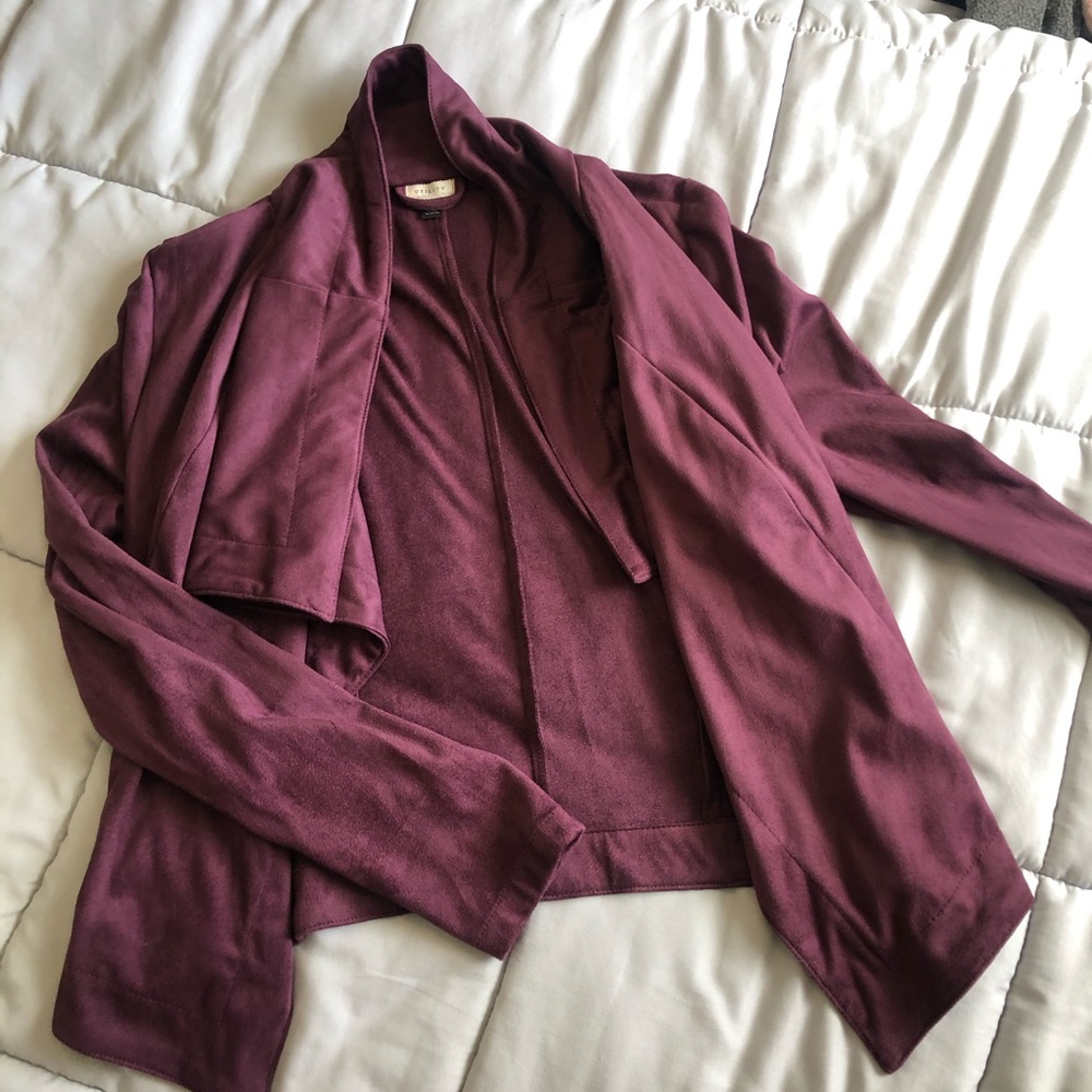 Suede boho blazer